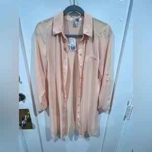 Button up shirt dress or swimsuit cover up